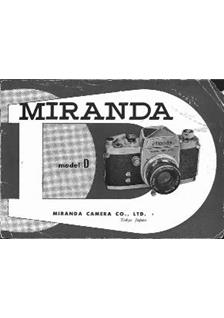 Miranda D manual. Camera Instructions.